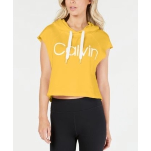 NWOT Calvin Klein Performance Crop Hoodie - Picture 1 of 7